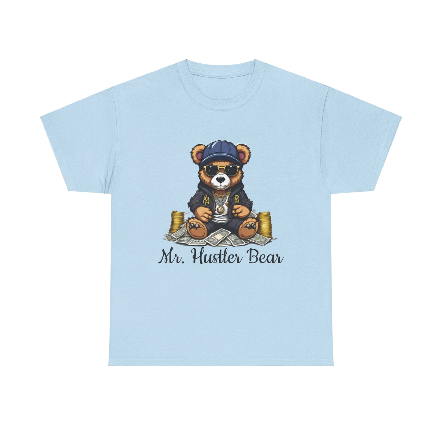 Fashion Tee - Mr Hustler Bear Graphic Print