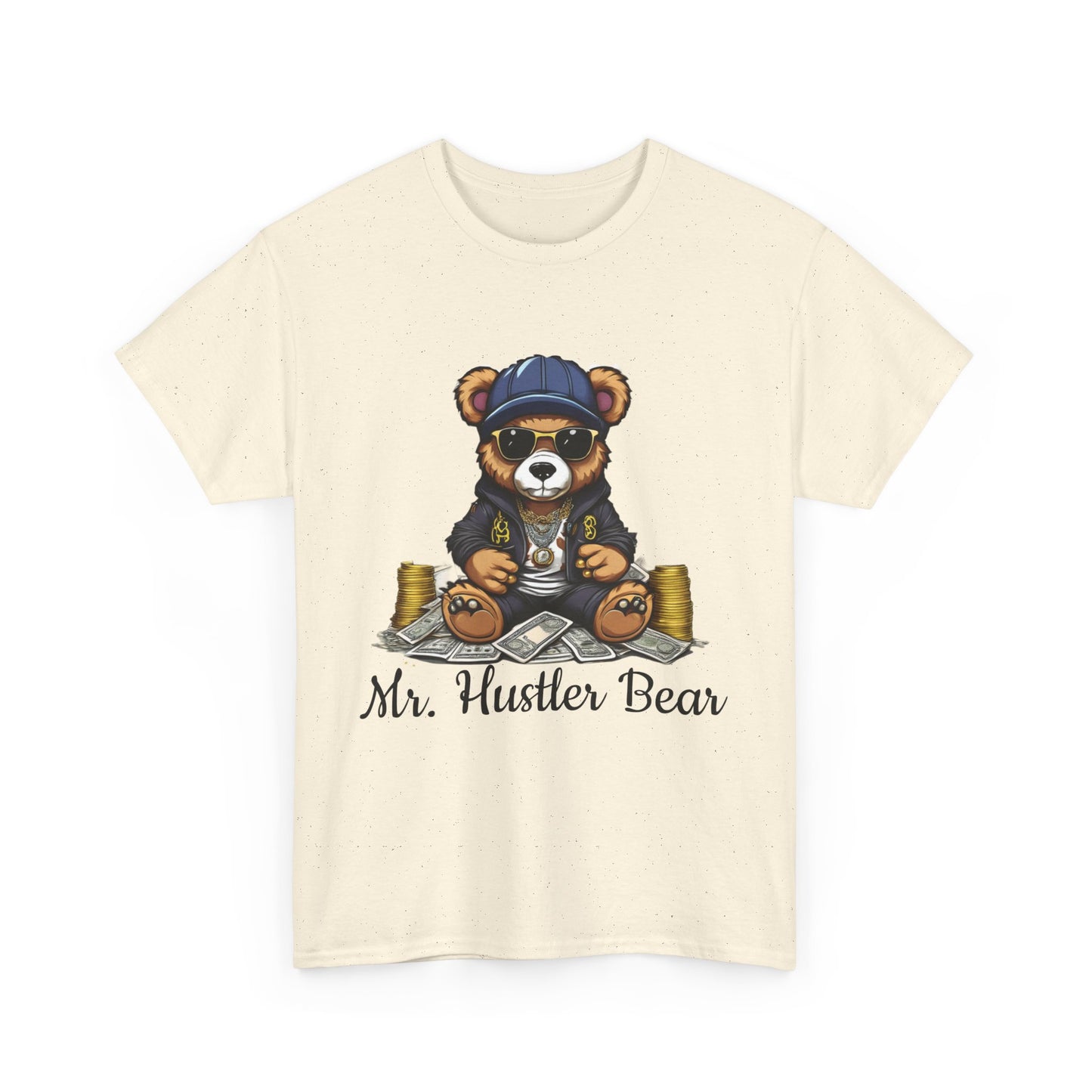 Fashion Tee - Mr Hustler Bear Graphic Print