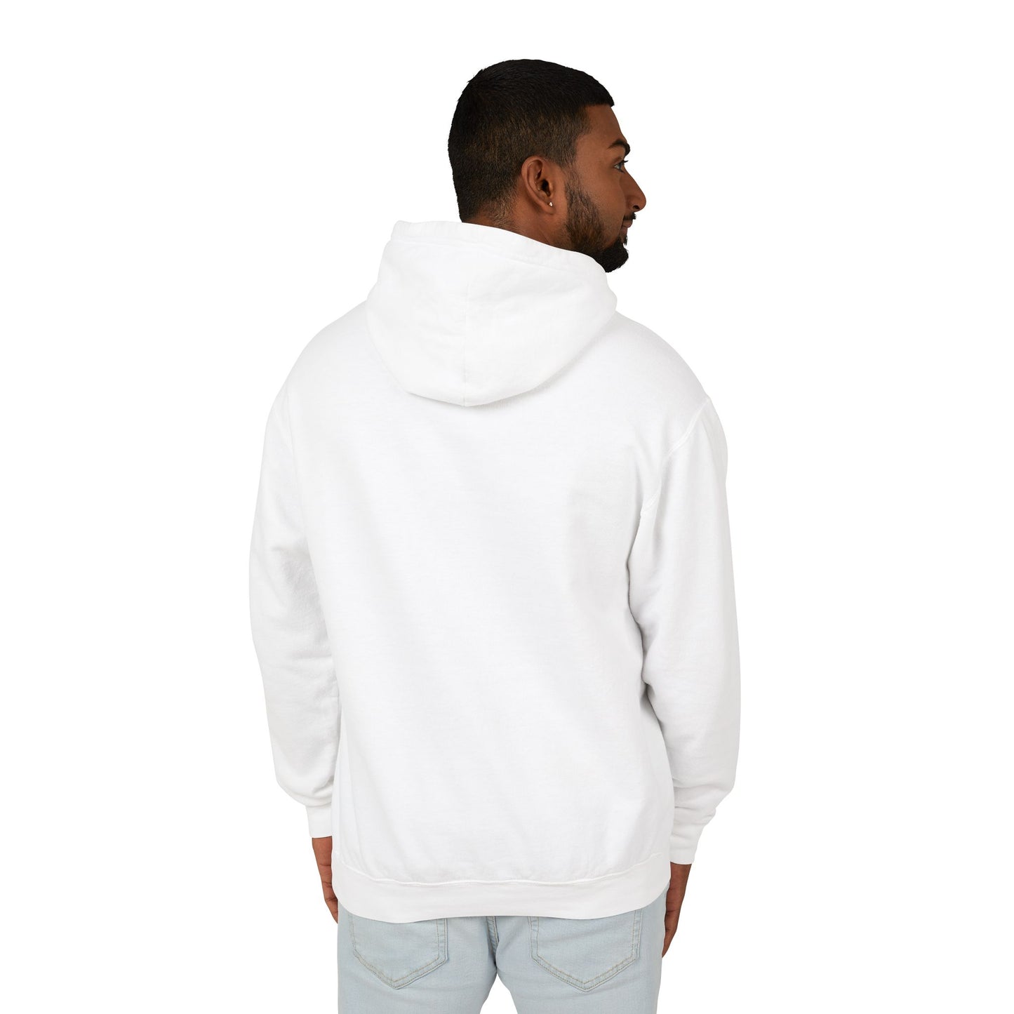 White Mr Hustler Bear Lightweight Hooded Sweatshirt