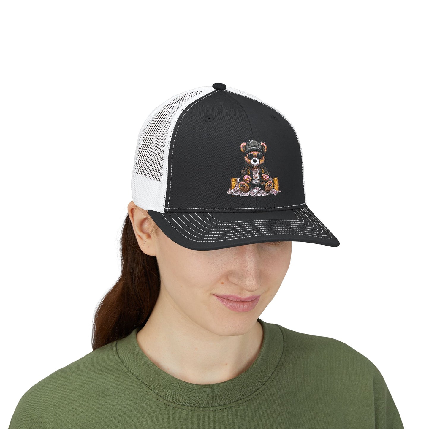 Snapback Mr Hustler Bear Trucker Cap