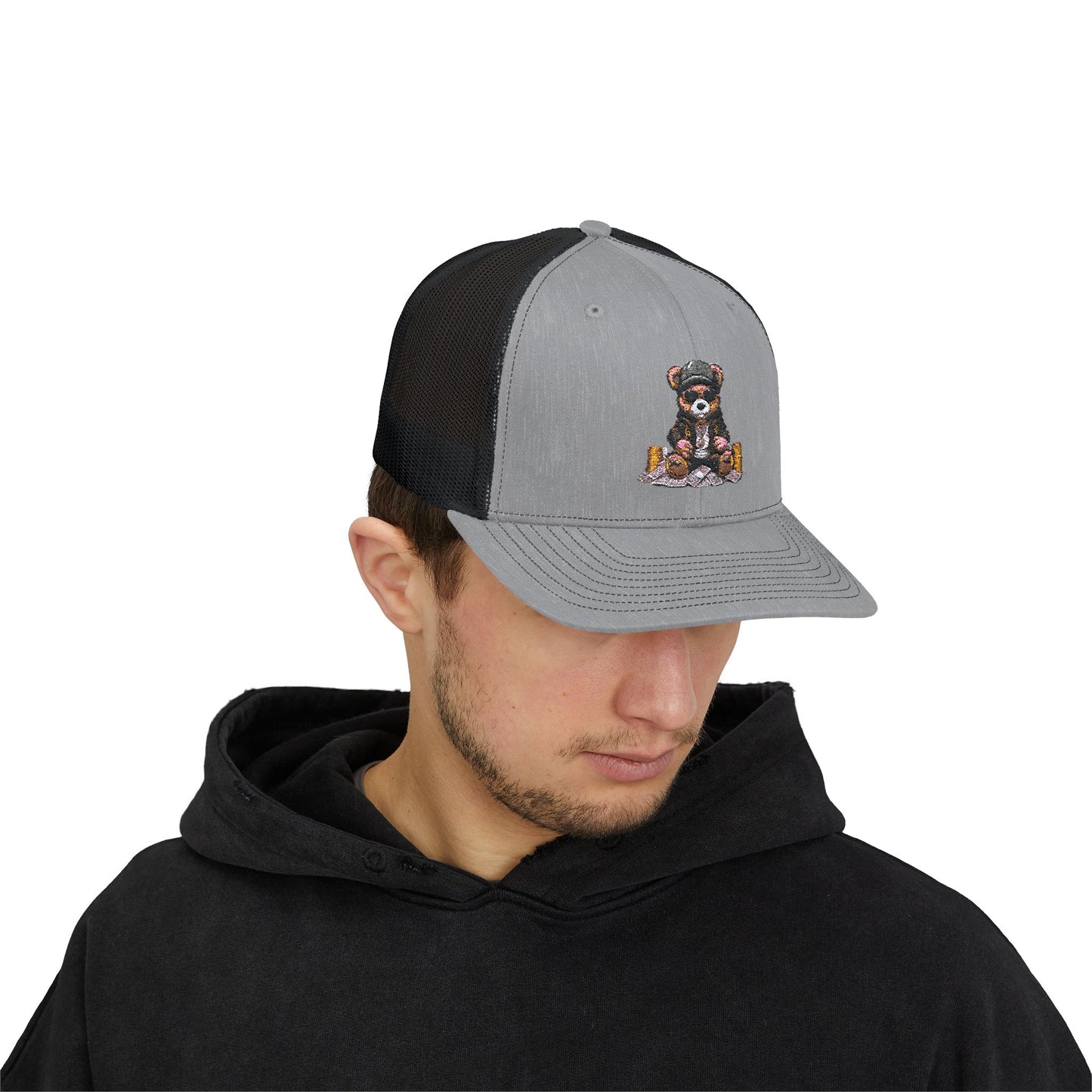 Snapback Mr Hustler Bear Trucker Cap