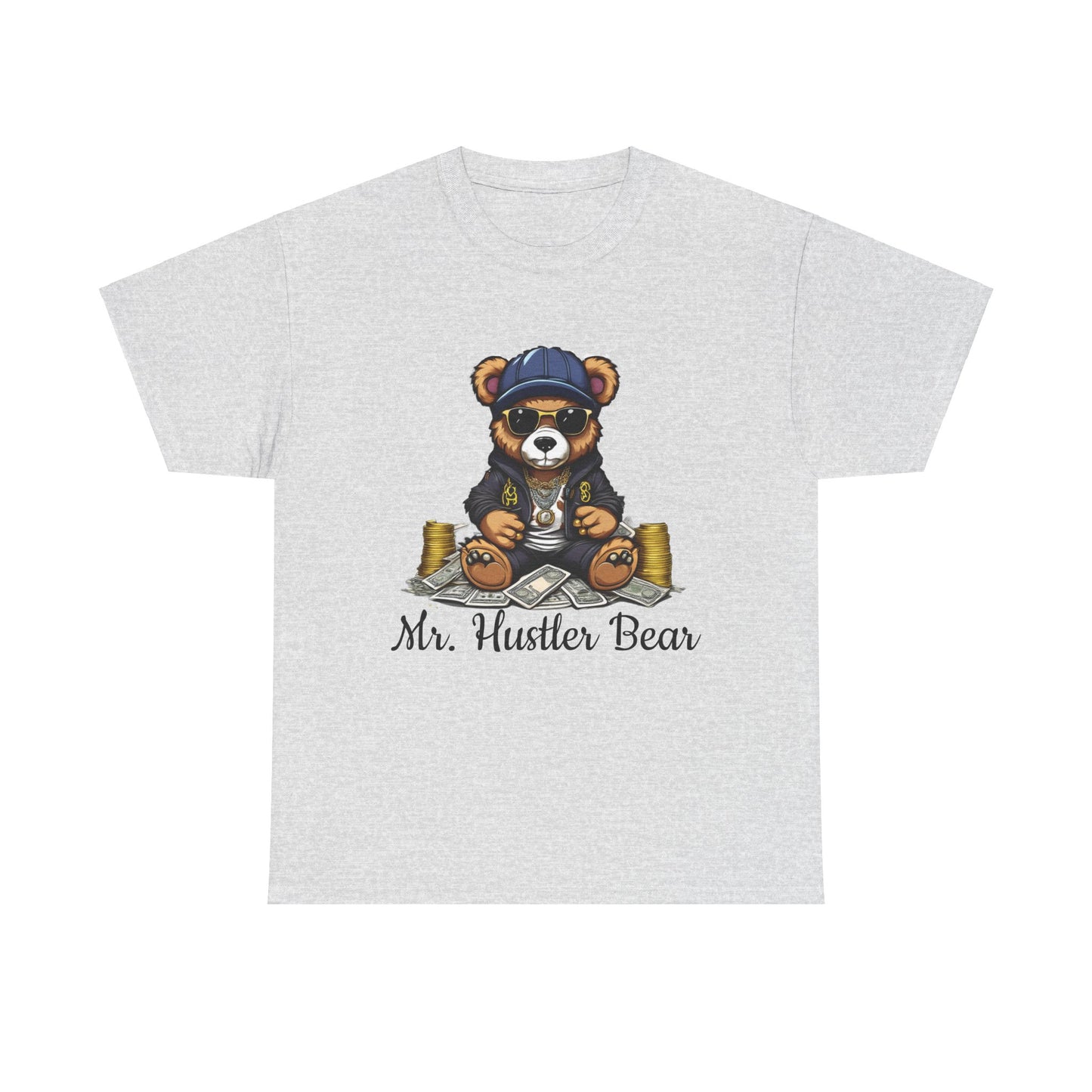 Fashion Tee - Mr Hustler Bear Graphic Print