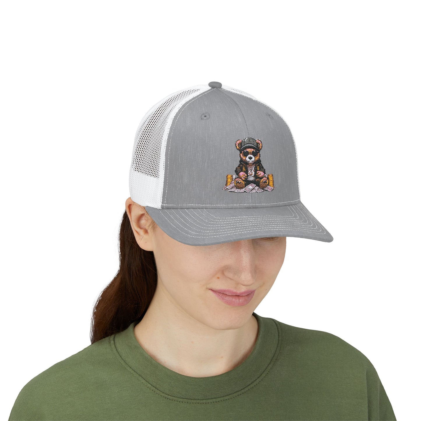 Snapback Mr Hustler Bear Trucker Cap