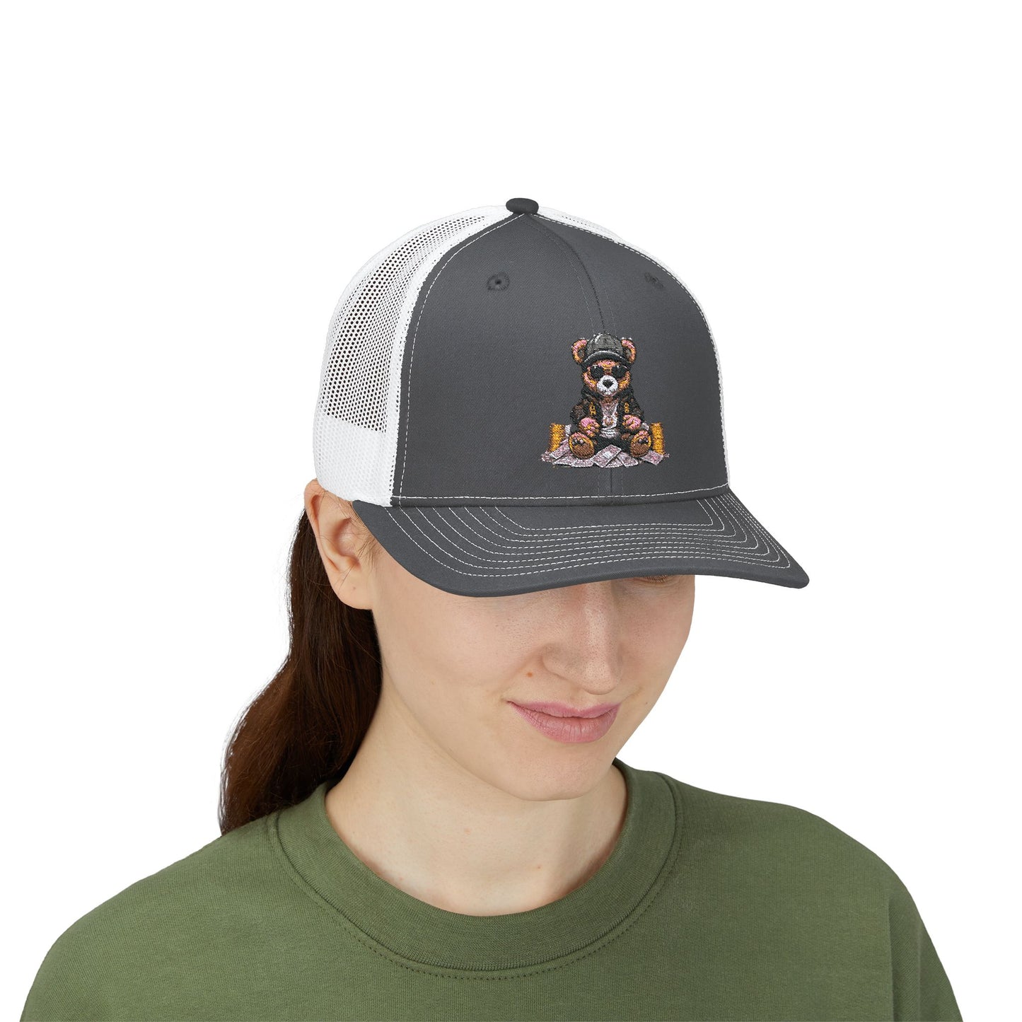 Snapback Mr Hustler Bear Trucker Cap