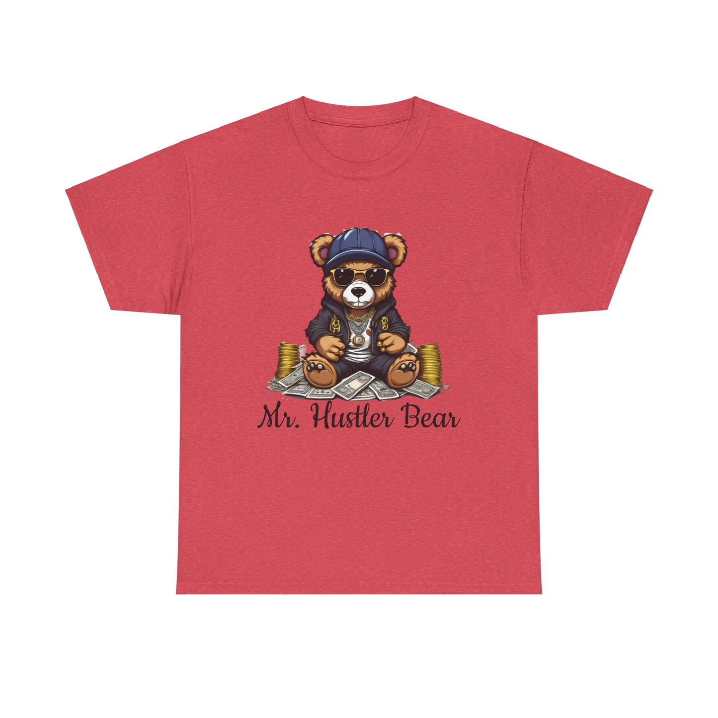 Fashion Tee - Mr Hustler Bear Graphic Print