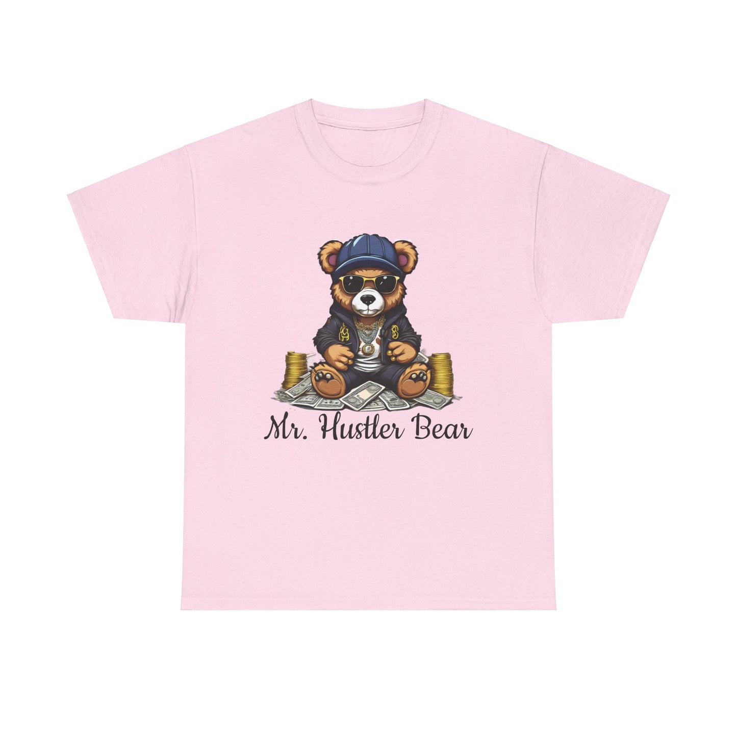 Fashion Tee - Mr Hustler Bear Graphic Print