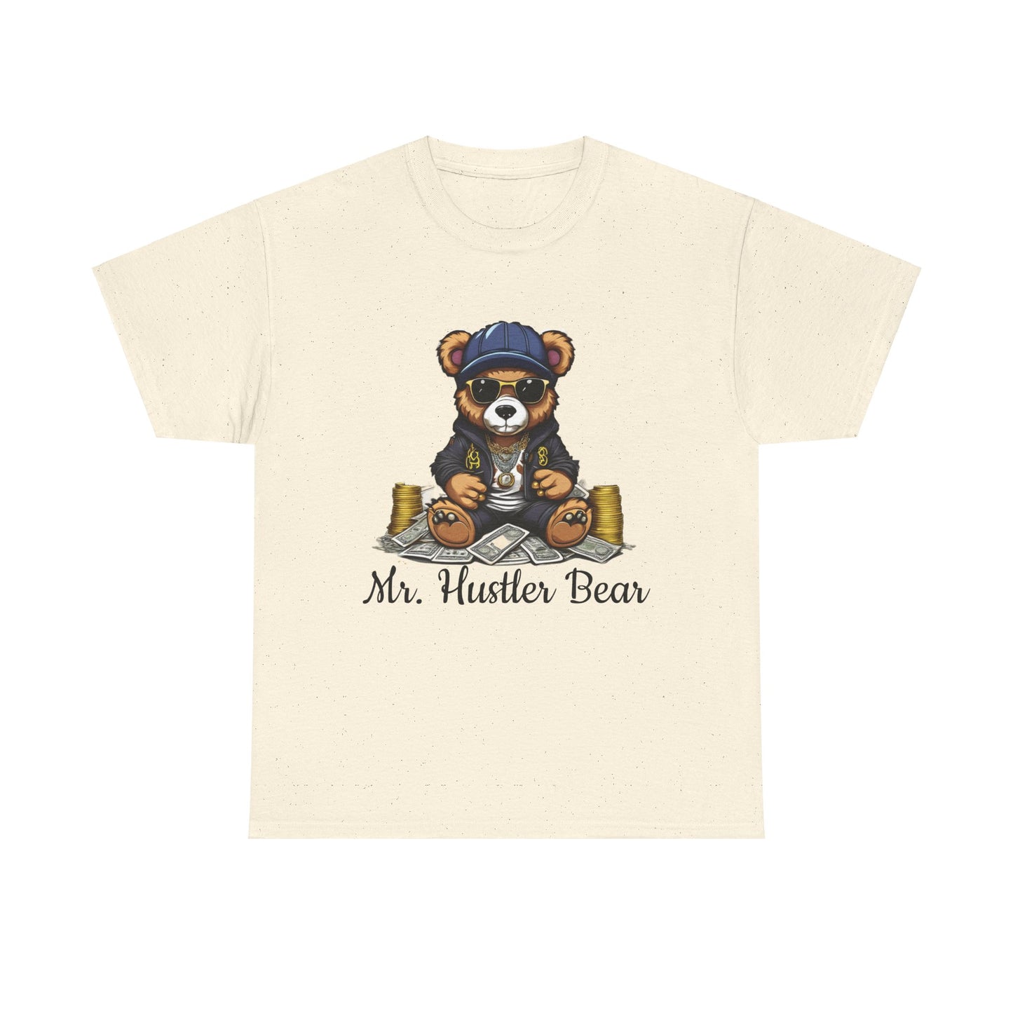 Fashion Tee - Mr Hustler Bear Graphic Print