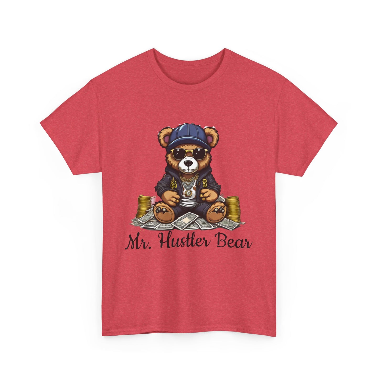 Fashion Tee - Mr Hustler Bear Graphic Print